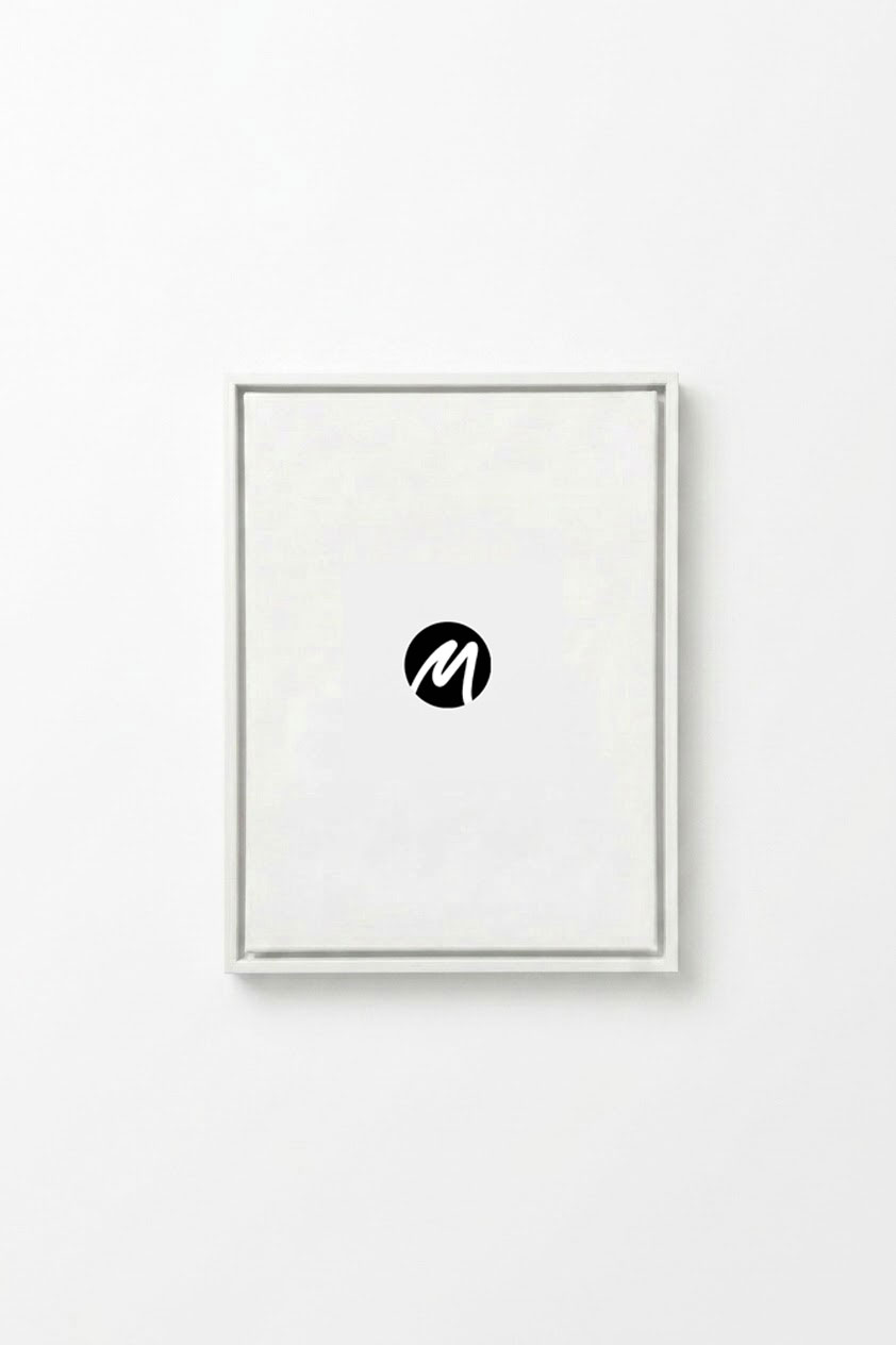 second image preview of Cadre flottant en bois blanc