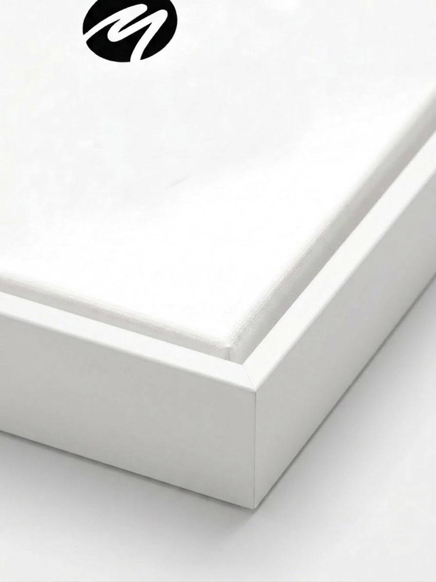 image preview of Cadre flottant en bois blanc